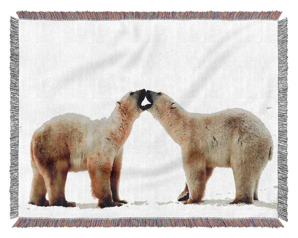 Polar Bear Love Woven Blanket