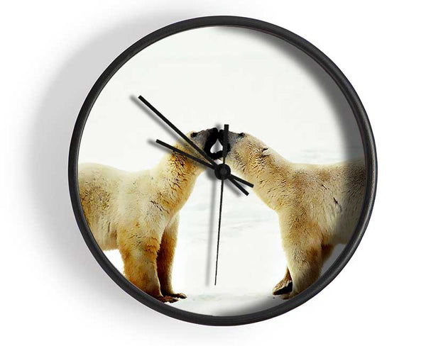 Polar Bear Love Clock - Wallart-Direct UK