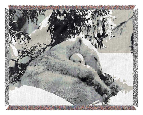 Polar bear Hug Woven Blanket