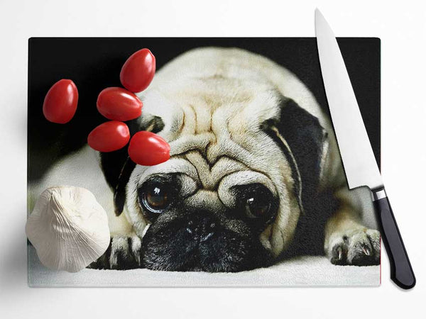 Pug Glass Chopping Board