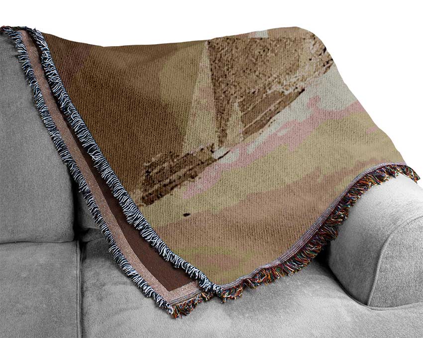 Pyramid Camel Woven Blanket