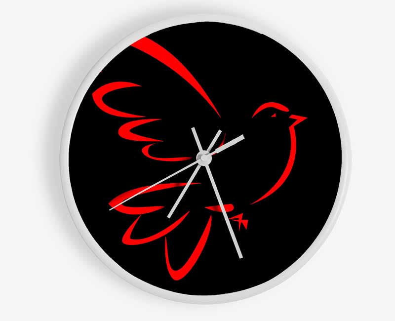 Red Bird Clock - Wallart-Direct UK