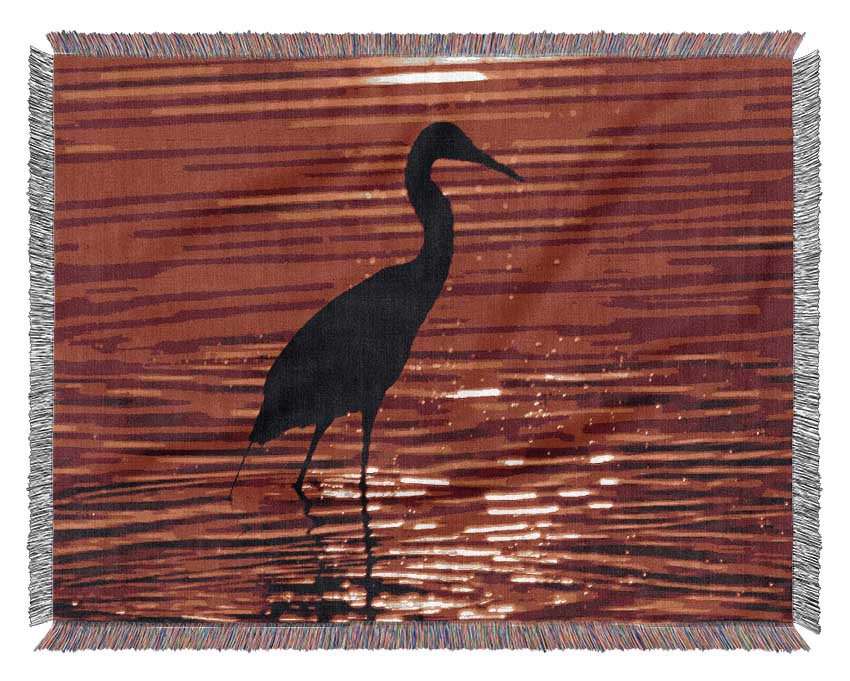 River Bird Woven Blanket