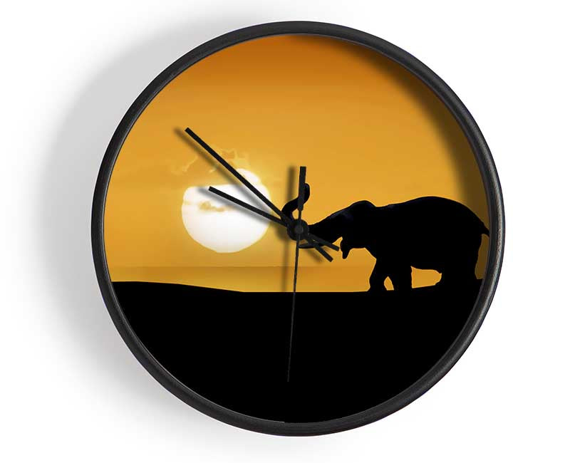 Safari Elephant Clock - Wallart-Direct UK