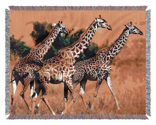 Safari Giraffe Woven Blanket