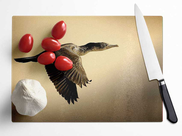 Shag Bird Glass Chopping Board