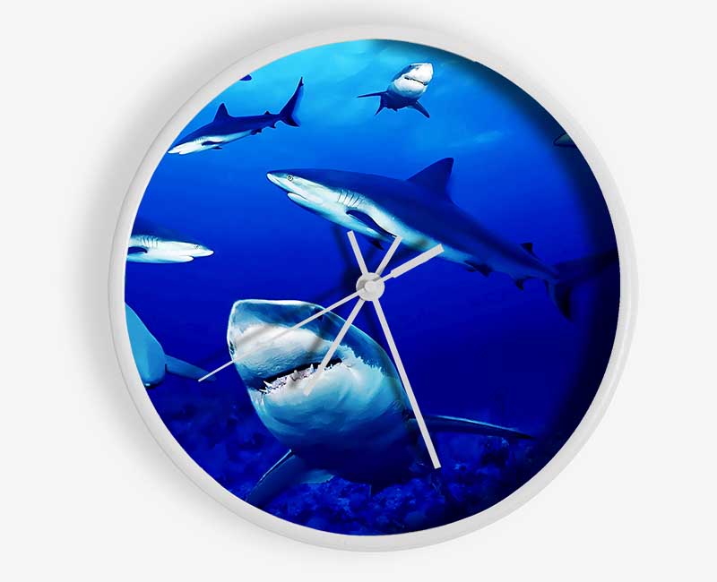 Sharks Ocean Clock - Wallart-Direct UK