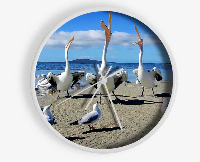 Singing Seagulls Clock - Wallart-Direct UK