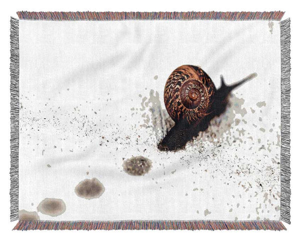 Snail Track Macro Woven Blanket