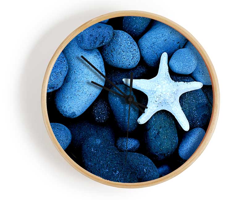 Star Fish Rocks Clock - Wallart-Direct UK