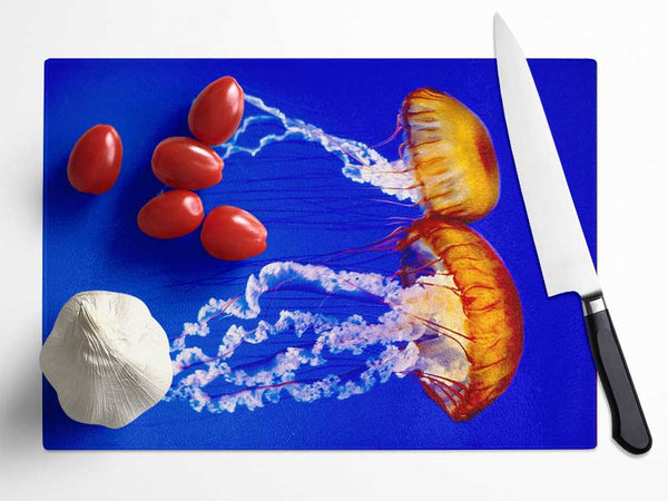 Stunning Jellyfish Glass Chopping Board