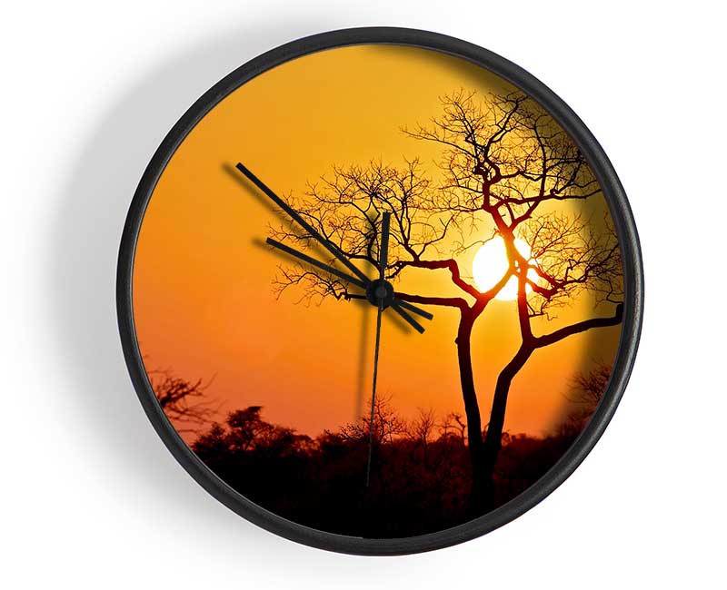 Sunset In Africa Clock - Wallart-Direct UK