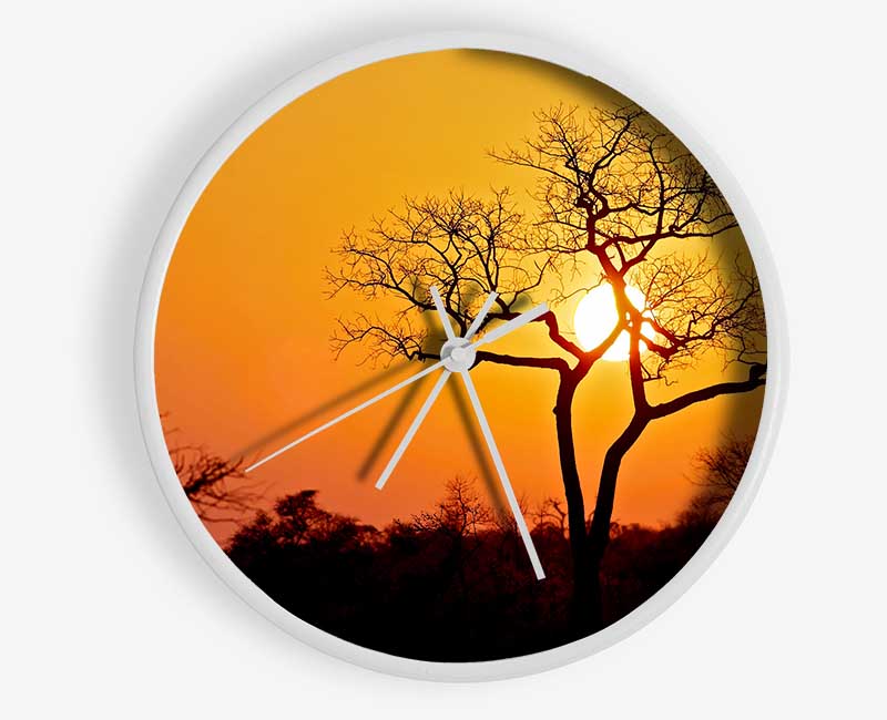 Sunset In Africa Clock - Wallart-Direct UK