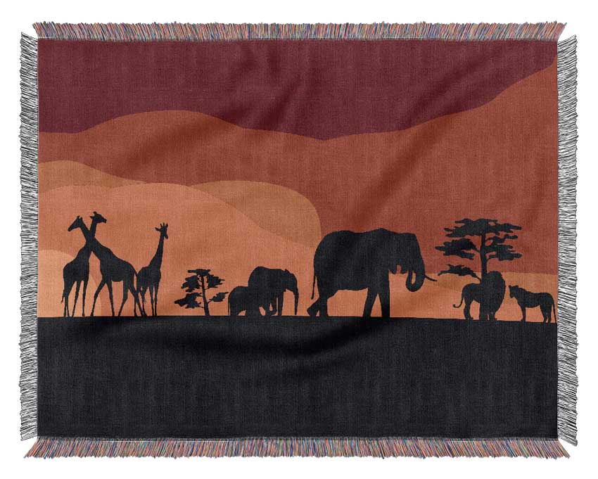 Sunset Safari Woven Blanket