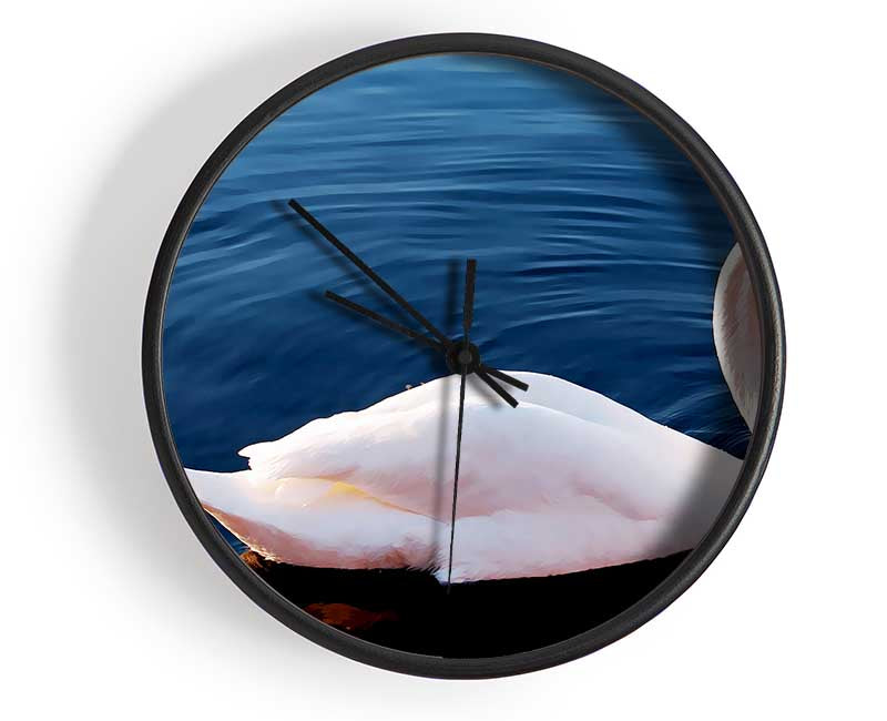 Swan In The River Clock - Wallart-Direct UK