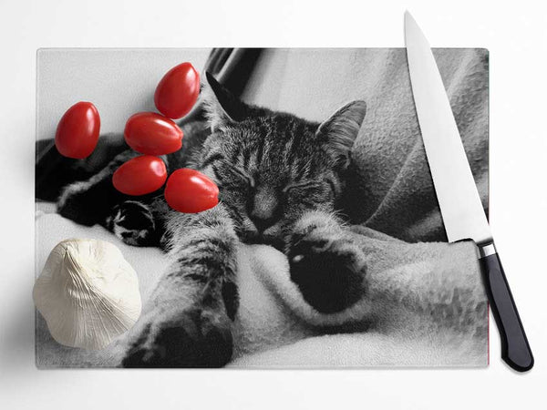 Sweet Dreams B n W Glass Chopping Board