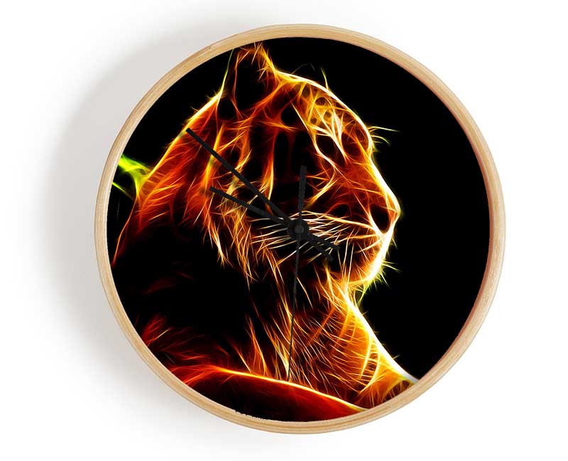 Tiger Blaze Clock - Wallart-Direct UK