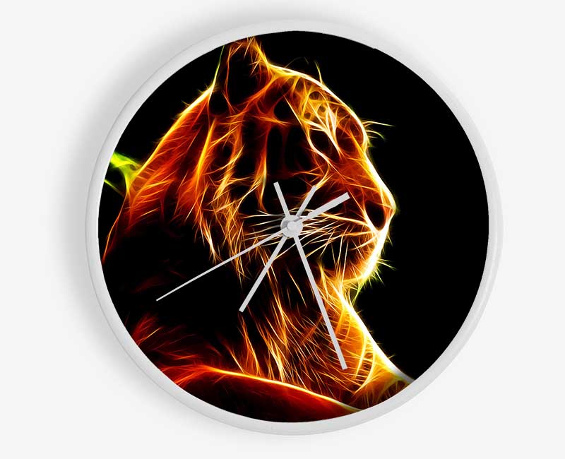 Tiger Blaze Clock - Wallart-Direct UK