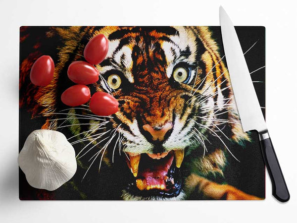 Tiger Roar Glass Chopping Board