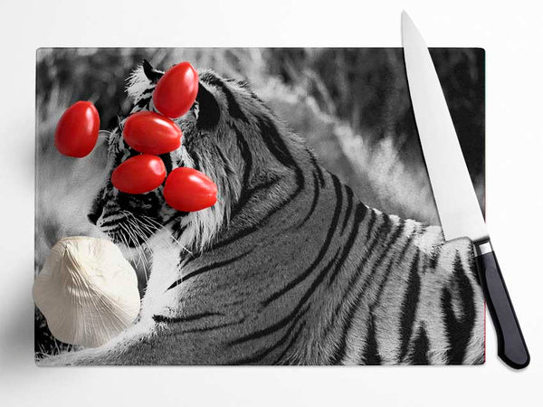 Tiger Resting Glass Chopping Board