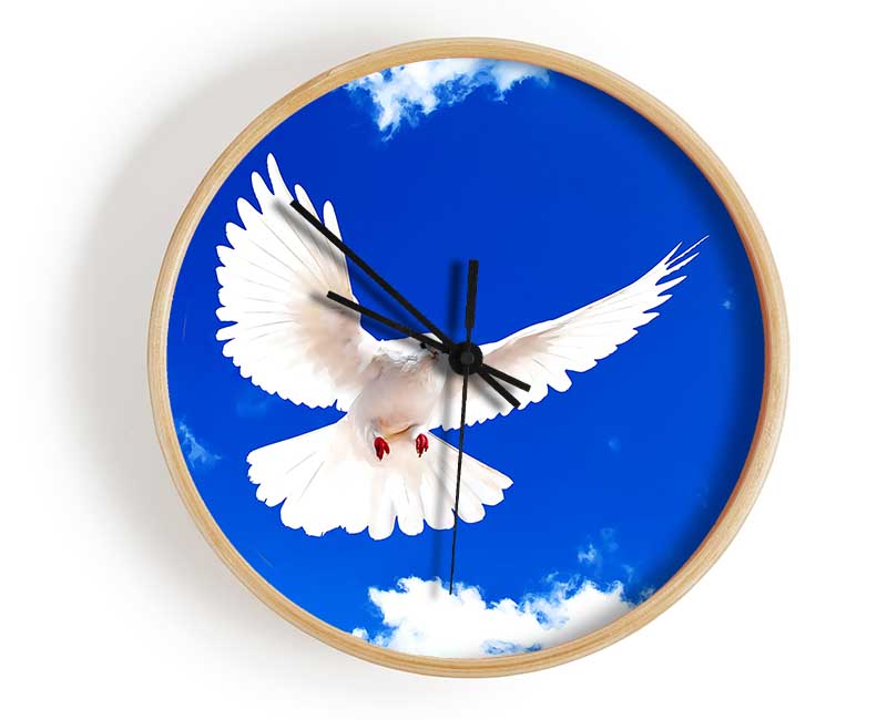 White Dove Clock - Wallart-Direct UK