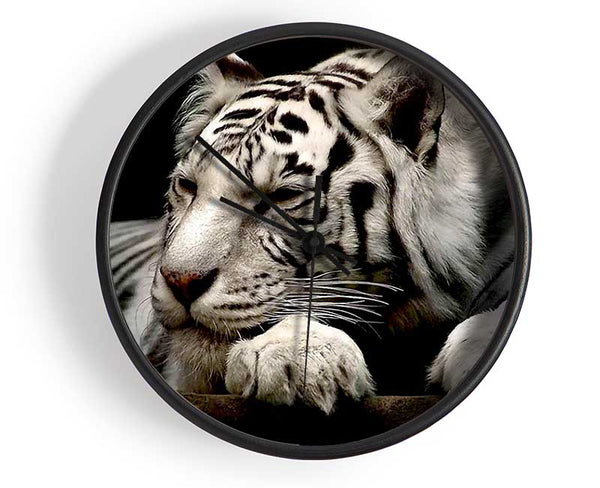 White Tiger Rest Clock - Wallart-Direct UK