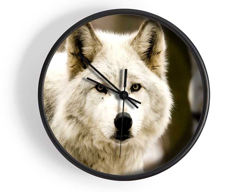 White Wolf Clock - Wallart-Direct UK