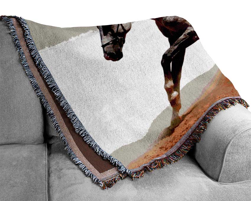 Wild Horse Running Woven Blanket