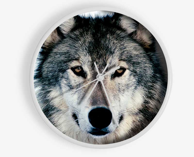 Wolf Face Clock - Wallart-Direct UK