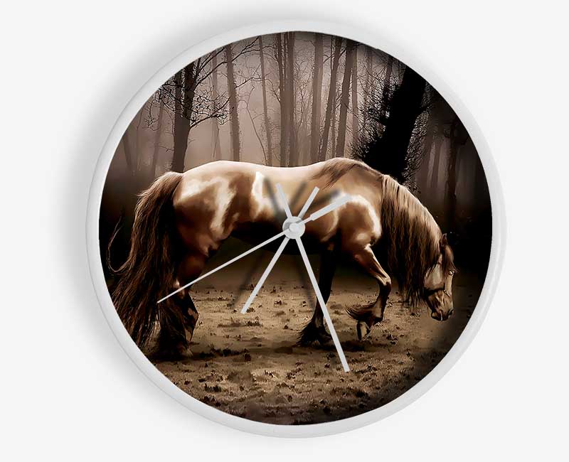 Woodland Horse Clock - Wallart-Direct UK