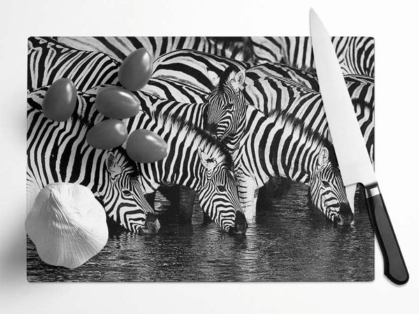 Zebra Drinking Glass Chopping Board