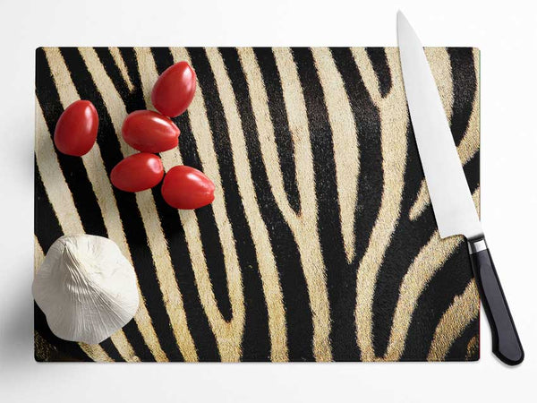 Zebra Pattern Glass Chopping Board