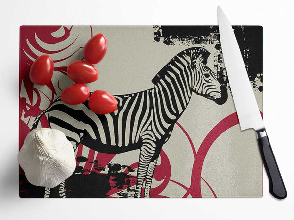 Zebra Safari Glass Chopping Board