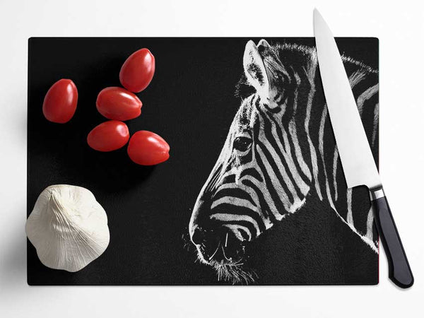 Zebra Whiskers Glass Chopping Board