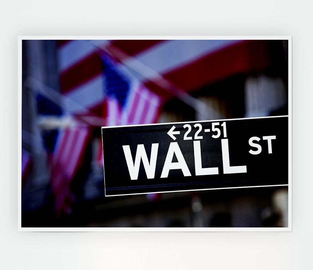 Wall Street American Print Poster Wall Art