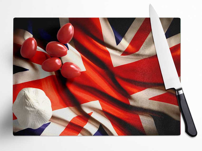 British Flag Glass Chopping Board