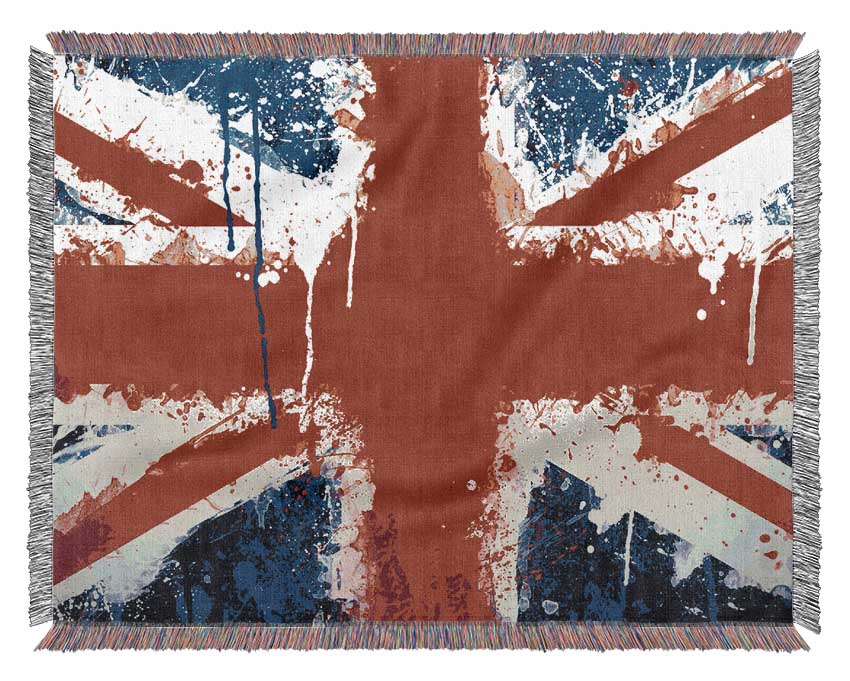 Uk Flag Woven Blanket