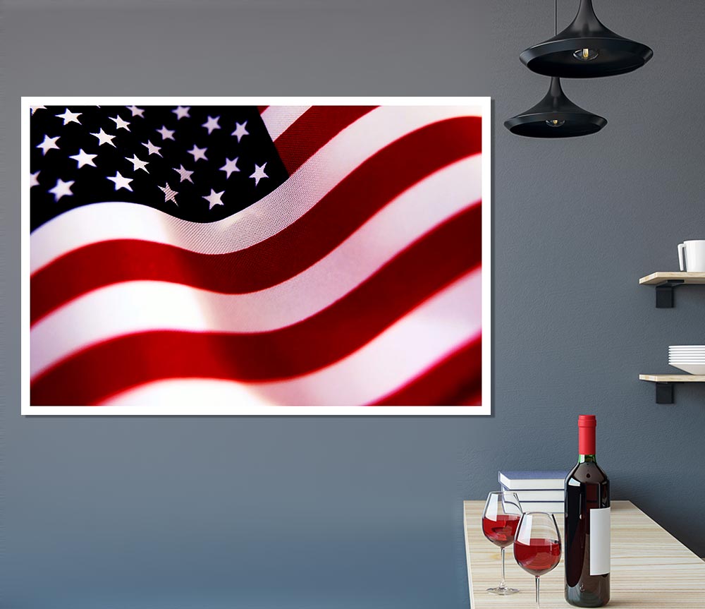 American Flag Print Poster Wall Art