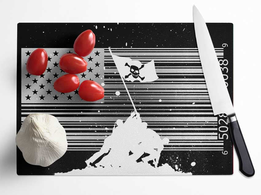 Barcode Pirates Glass Chopping Board