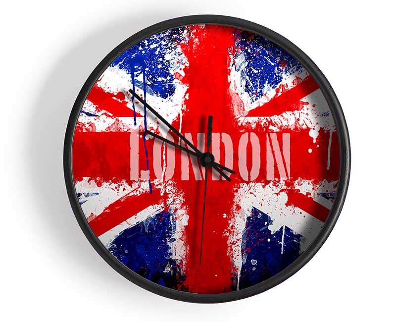 London Uk Flag Clock - Wallart-Direct UK