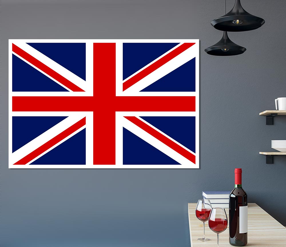 British Straight Flag Print Poster Wall Art