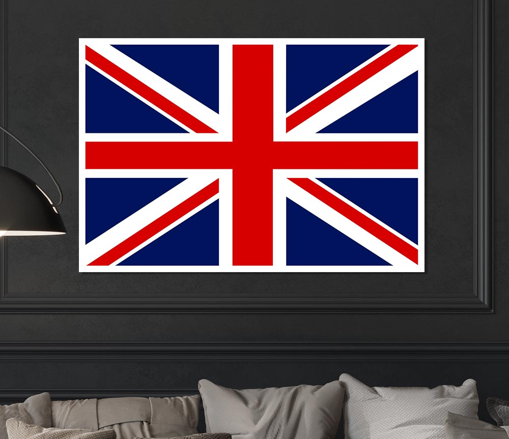 British Straight Flag Print Poster Wall Art