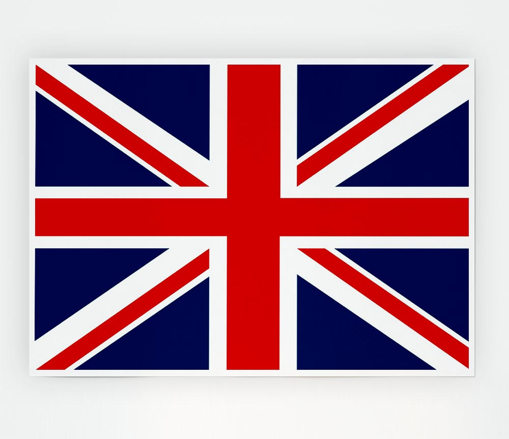 British Straight Flag Print Poster Wall Art