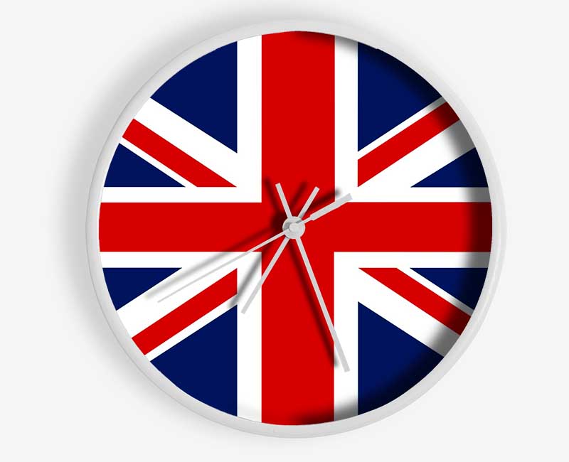 British Straight Flag Clock - Wallart-Direct UK