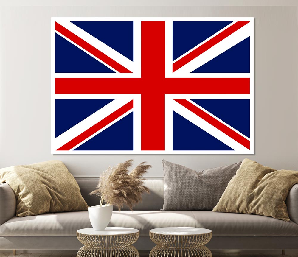 British Straight Flag Print Poster Wall Art