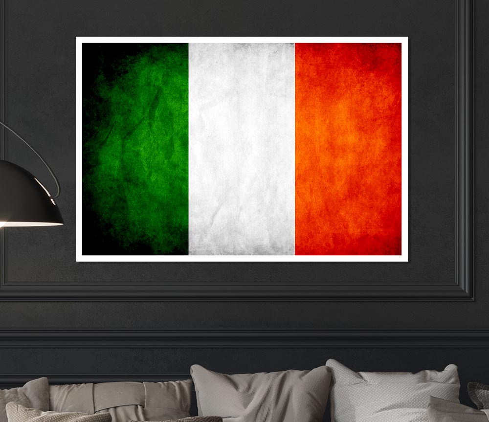 Irish Flag Print Poster Wall Art