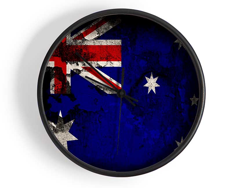 Australian Flag Grunge Clock - Wallart-Direct UK