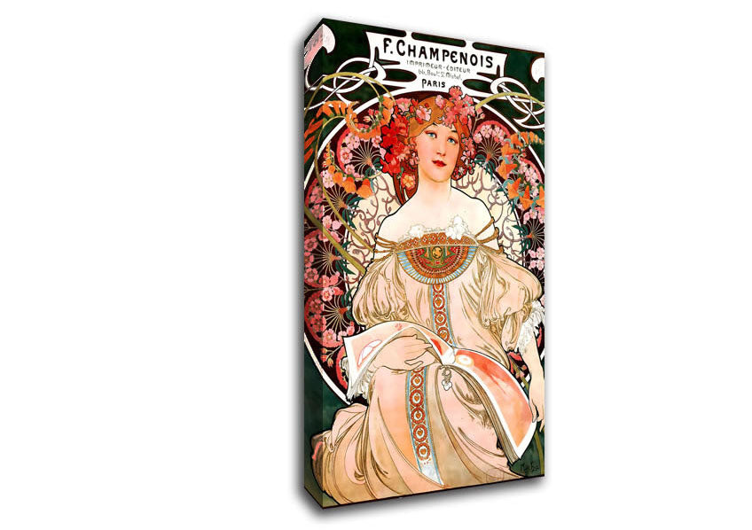 Picture of Alphonse Mucha Champenois Wide Canvas Wall Art