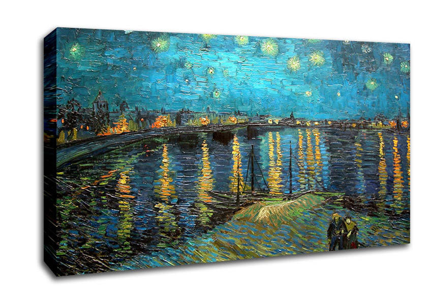 Picture of Van Gogh Starry Night Over The Rhone Wide Canvas Wall Art