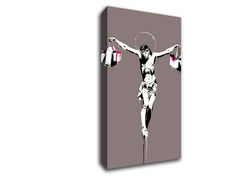 Picture of Thank Christ For Shopping (Portrait) Wide Canvas Wall Art